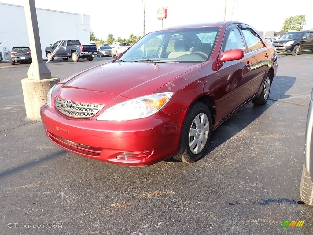 2004 Camry LE - Salsa Red Pearl / Stone photo #5