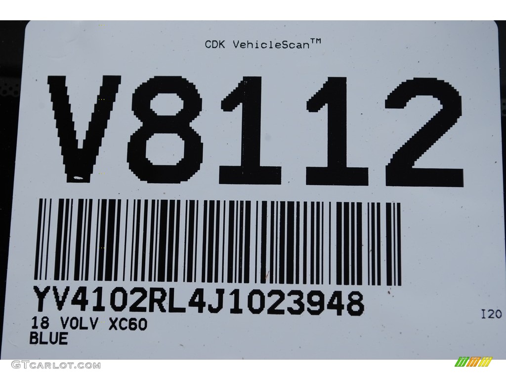 2018 XC60 T5 AWD Inscription - Denim Blue Metallic / Amber photo #20