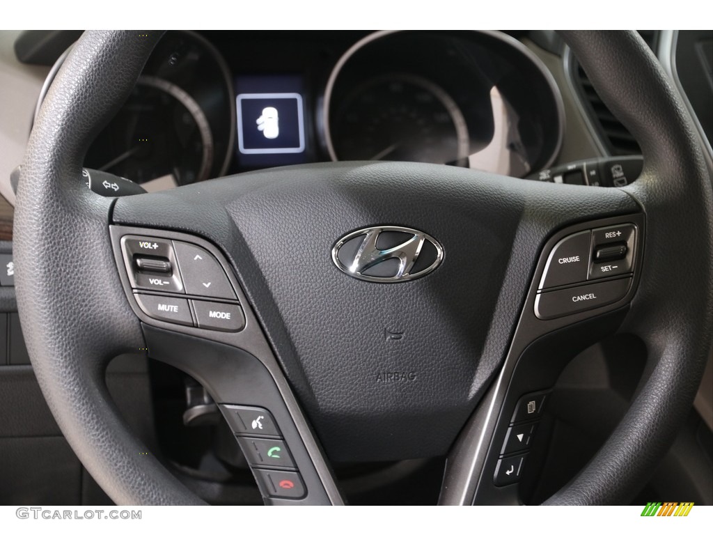2017 Hyundai Santa Fe Sport AWD Gray Steering Wheel Photo #139633635