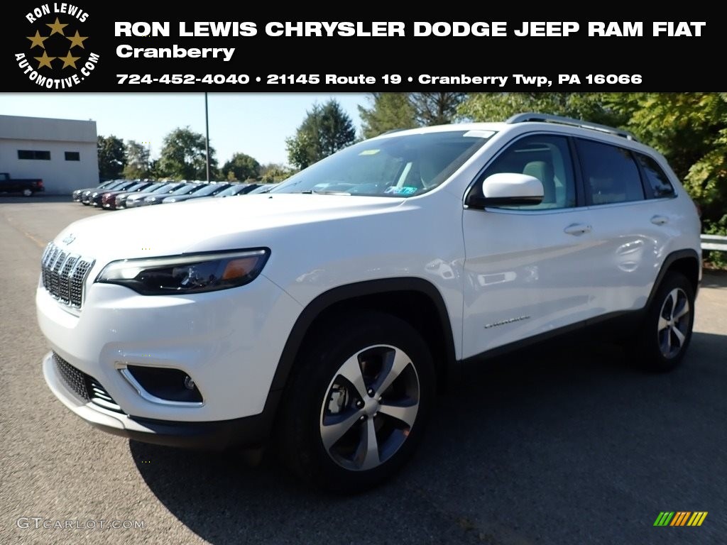 2020 Cherokee Limited 4x4 - Bright White / Ski Gray/Black photo #1