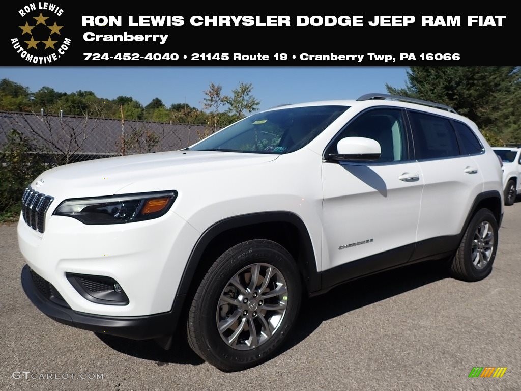 2020 Cherokee Latitude Plus 4x4 - Bright White / Ski Gray/Black photo #1