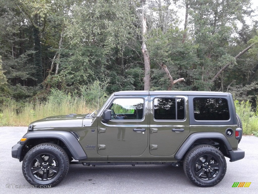 2021 Wrangler Unlimited Sport 4x4 - Sarge Green / Black photo #1