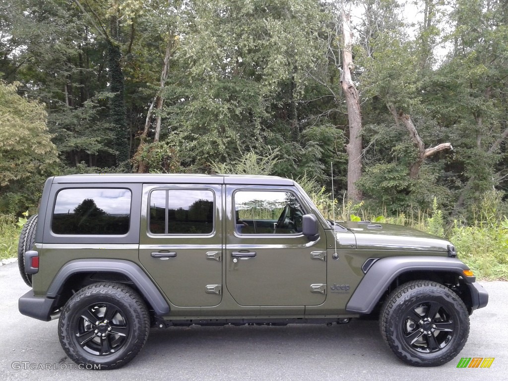 Sarge Green 2021 Jeep Wrangler Unlimited Sport 4x4 Exterior Photo #139638165
