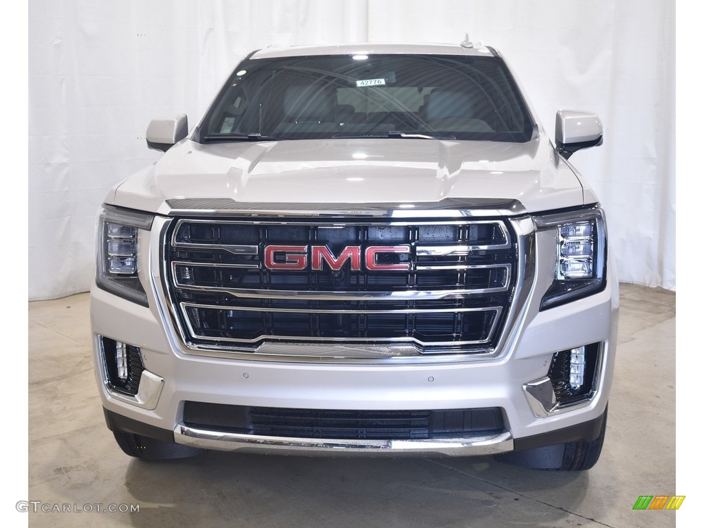 2021 Yukon SLT 4WD - Pearl Beige Metallic / Dark Walnut/­Slate photo #4