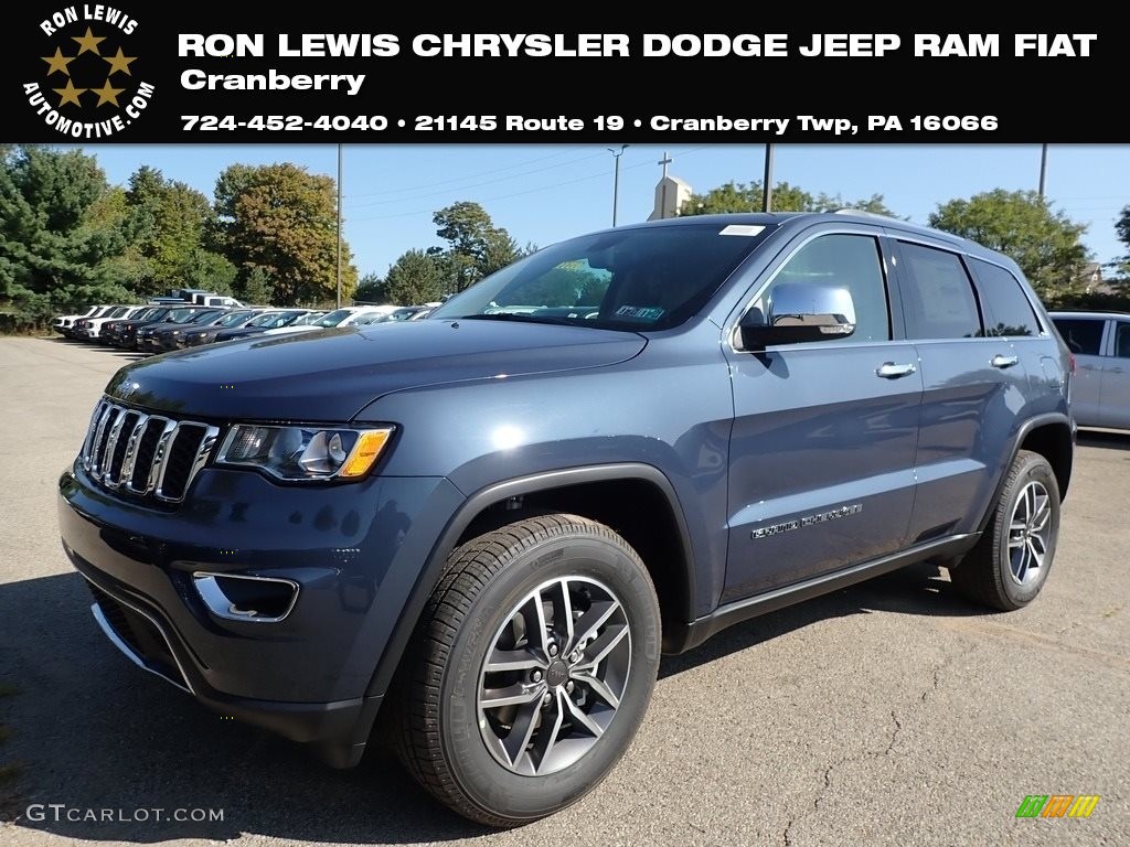 2020 Grand Cherokee Limited 4x4 - Slate Blue Pearl / Light Frost Beige/Black photo #1