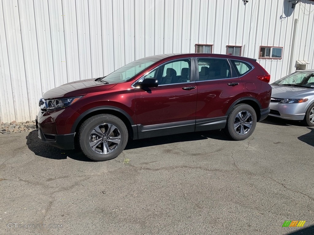 2018 CR-V LX AWD - Basque Red Pearl II / Gray photo #3