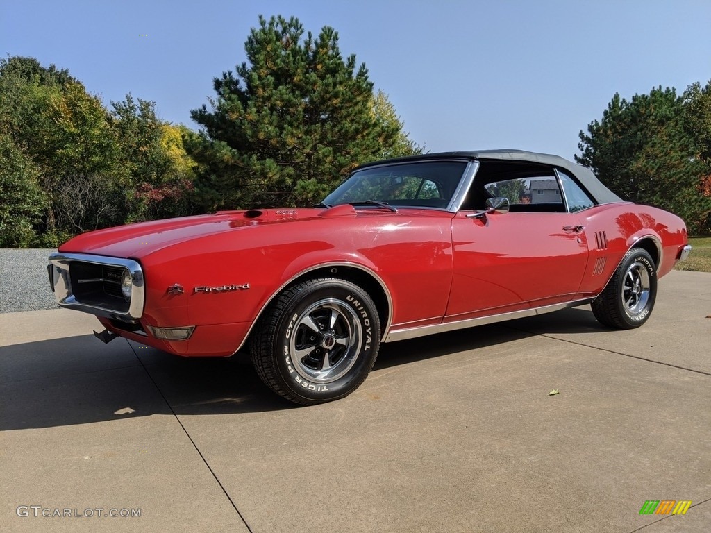 Solar Red 1968 Pontiac Firebird Convertible Exterior Photo #139646688