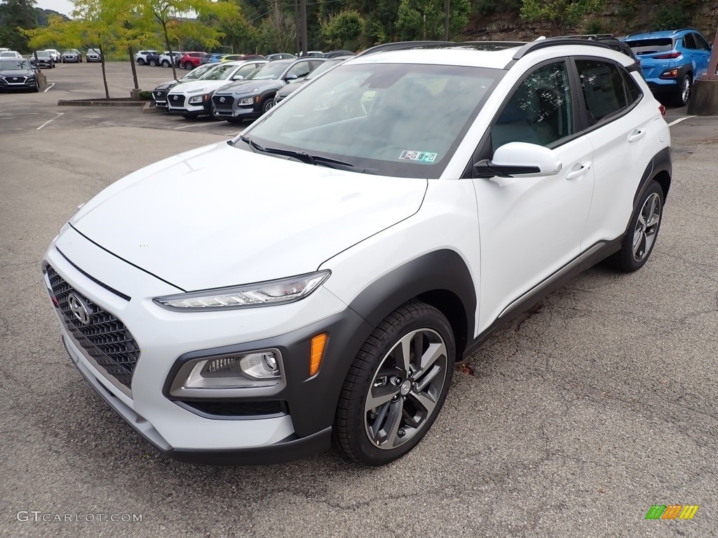 Chalk White 2021 Hyundai Kona Ultimate AWD Exterior Photo #139647130