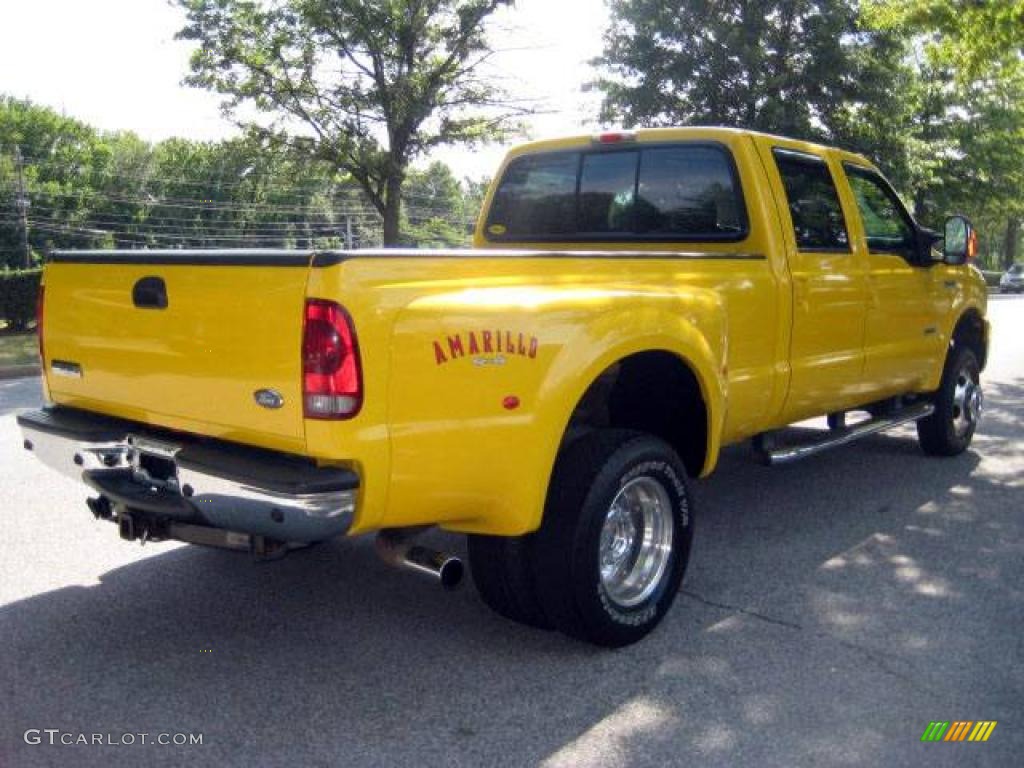 2006 F350 Super Duty Amarillo Edition Crew Cab 4x4 Dually - Blazing Yellow / Black photo #4