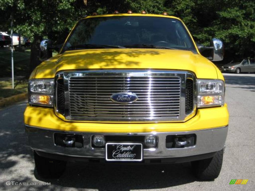 2006 F350 Super Duty Amarillo Edition Crew Cab 4x4 Dually - Blazing Yellow / Black photo #7