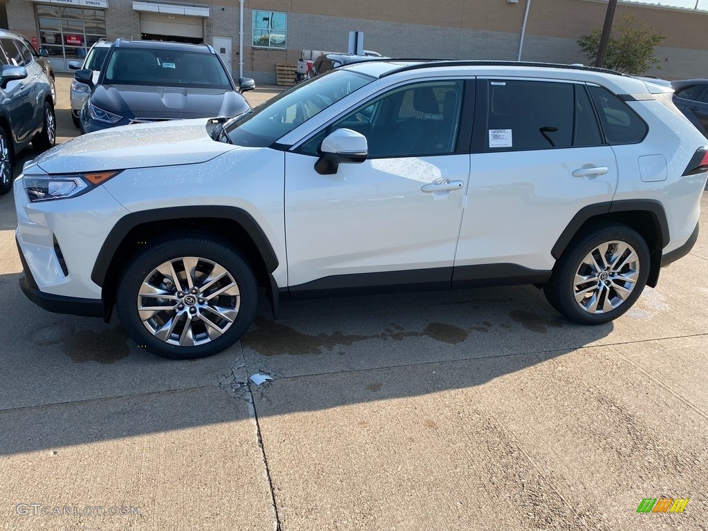 2021 RAV4 XLE Premium AWD - Blizzard White Pearl / Black photo #1