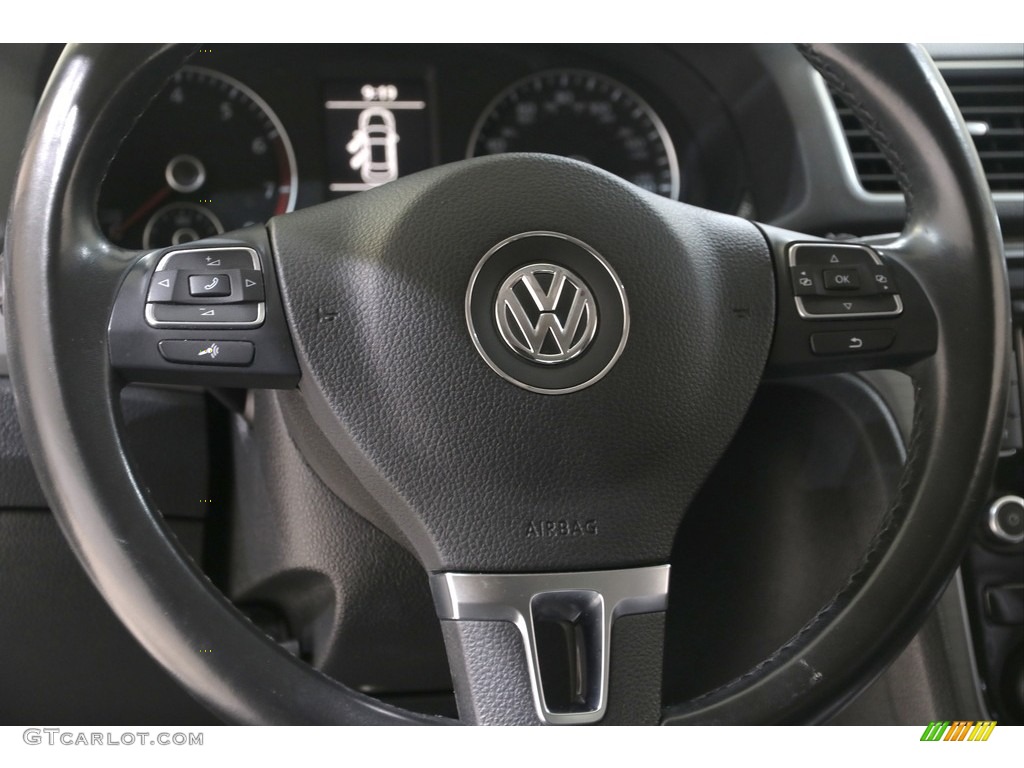 2015 Volkswagen Passat SE Sedan Titan Black Steering Wheel Photo #139650208