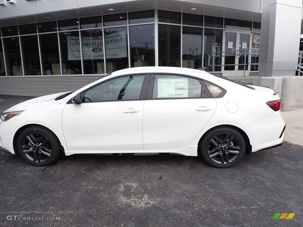 Clear White 2021 Kia Forte GT-Line Exterior Photo #139650703