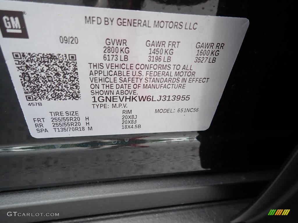 2020 Traverse LT AWD - Graphite Metallic / Jet Black photo #16