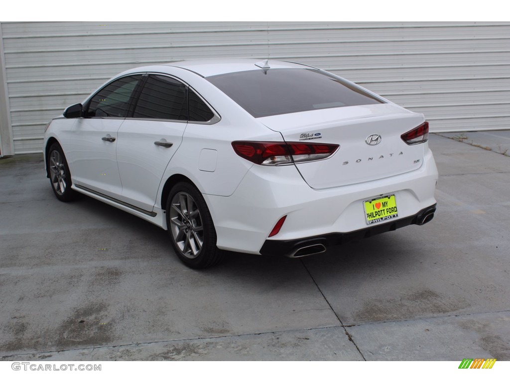 2018 Sonata Sport 2.0T - Quartz White Pearl / Black photo #8