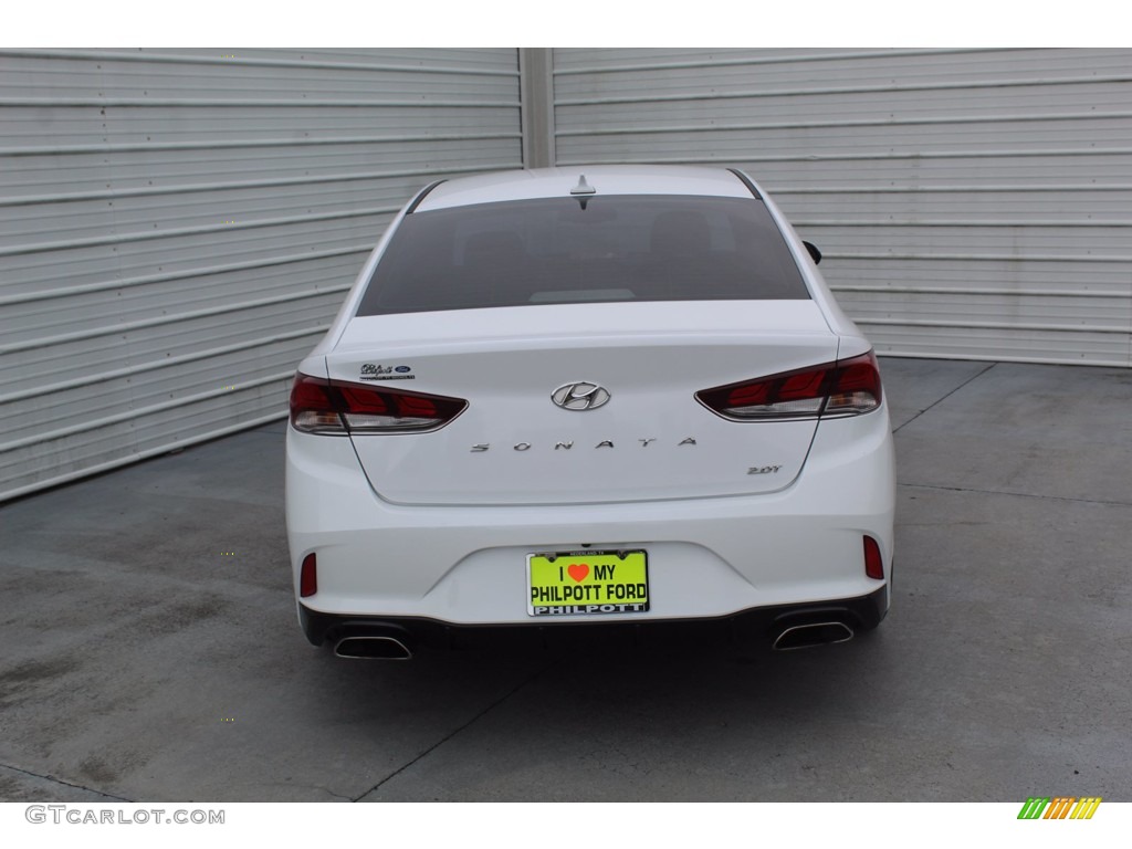 2018 Sonata Sport 2.0T - Quartz White Pearl / Black photo #9