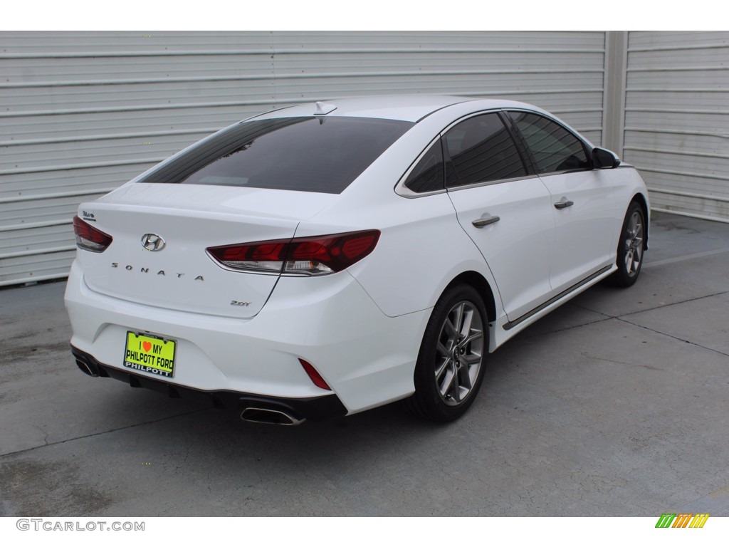 2018 Sonata Sport 2.0T - Quartz White Pearl / Black photo #10