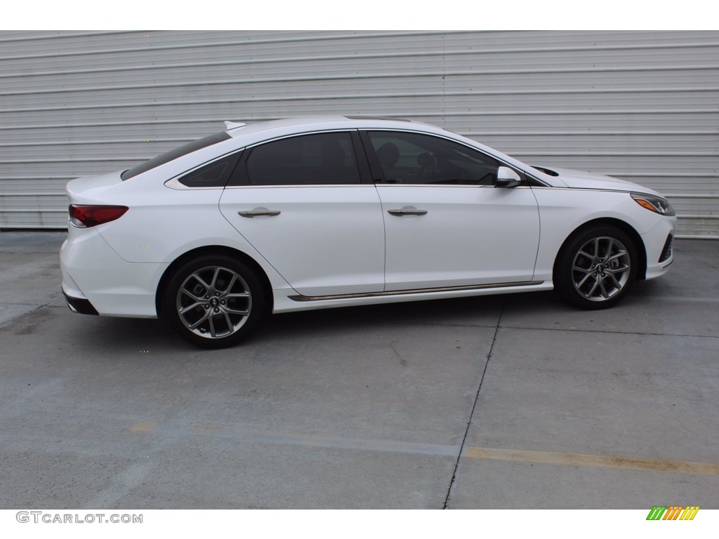 2018 Sonata Sport 2.0T - Quartz White Pearl / Black photo #13