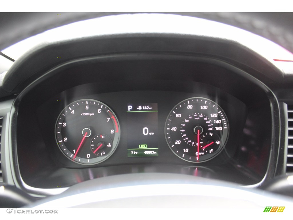 2018 Sonata Sport 2.0T - Quartz White Pearl / Black photo #18