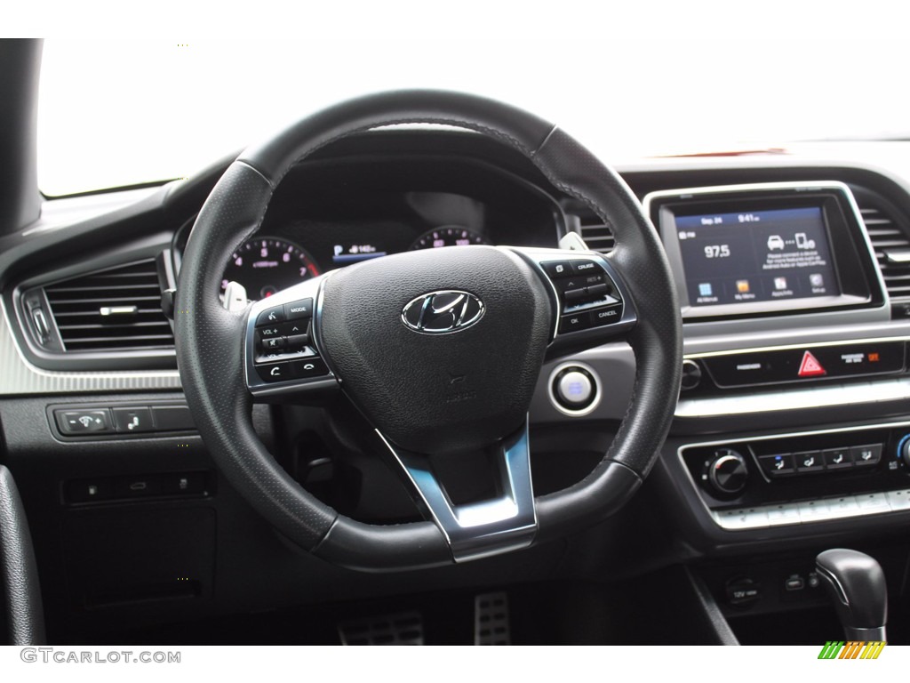 2018 Sonata Sport 2.0T - Quartz White Pearl / Black photo #27
