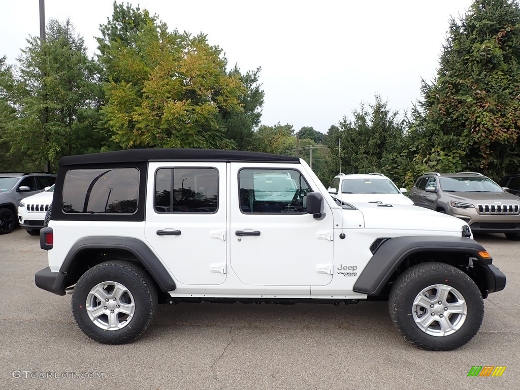 Bright White 2021 Jeep Wrangler Unlimited Sport 4x4 Exterior Photo #139655509