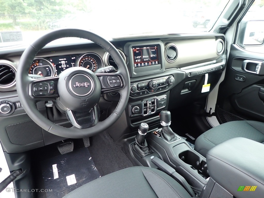 Black Interior 2021 Jeep Wrangler Unlimited Sport 4x4 Photo #139655713