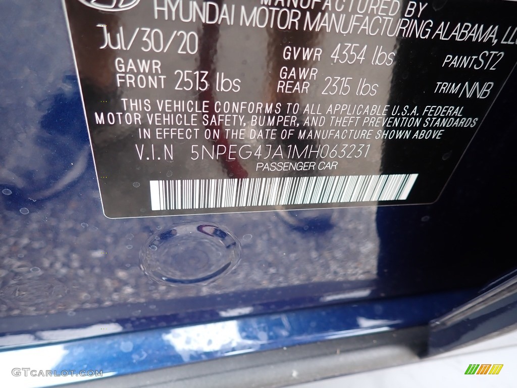 2021 Sonata Color Code ST2 for Stormy Sea Photo #139656010