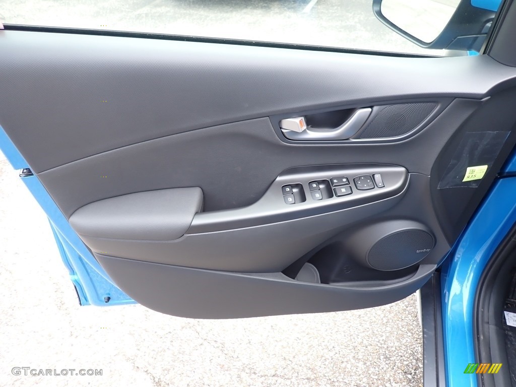 2021 Hyundai Kona Ultimate AWD Black Door Panel Photo #139656301