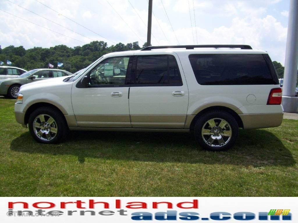 2009 Expedition EL Eddie Bauer 4x4 - Oxford White / Camel photo #1