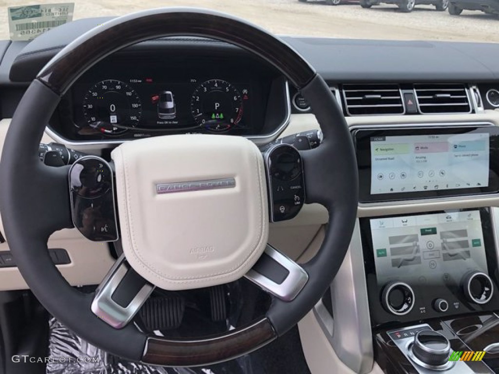 2020 Land Rover Range Rover HSE Ivory/Espresso Steering Wheel Photo #139661101