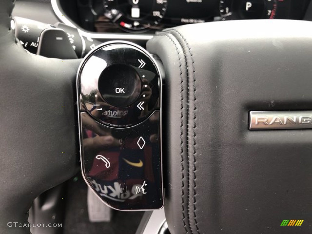 2020 Land Rover Range Rover Supercharged LWB Ebony Steering Wheel Photo #139661779