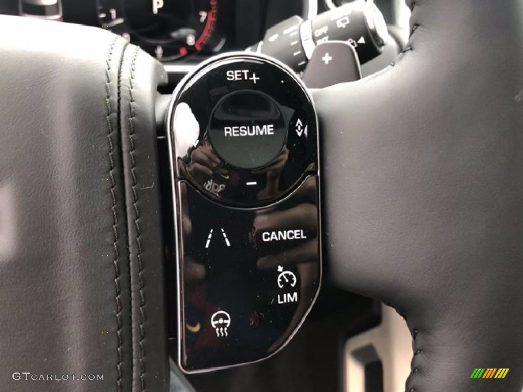 2020 Land Rover Range Rover Supercharged LWB Ebony Steering Wheel Photo #139661800
