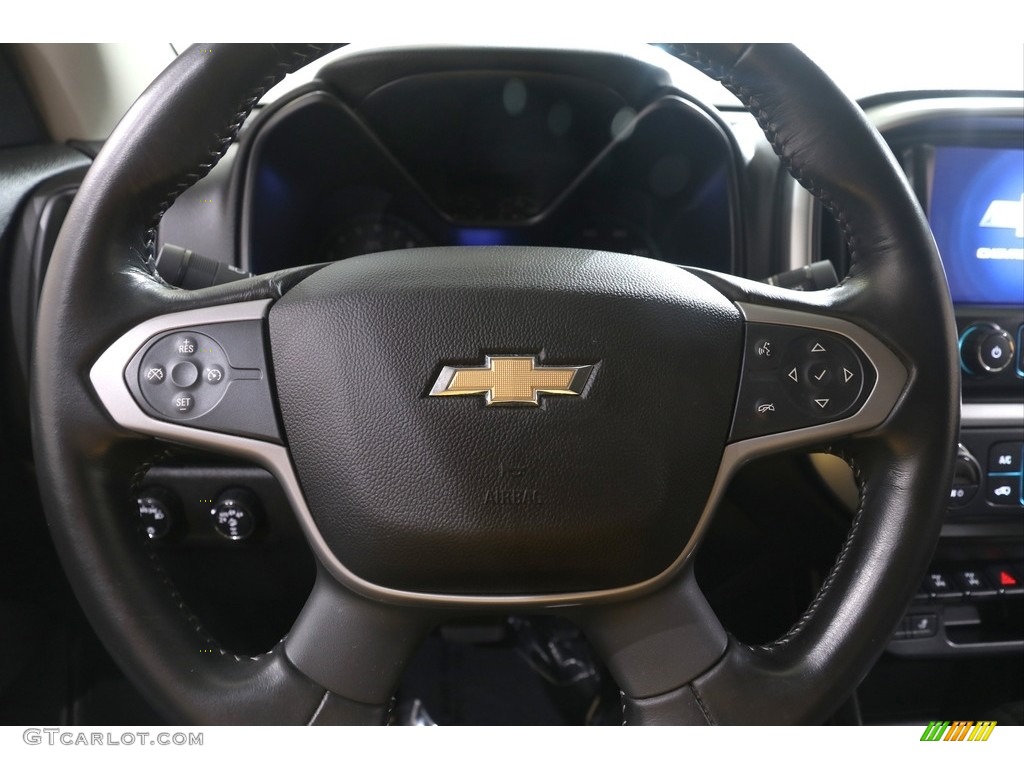 2017 Chevrolet Colorado ZR2 Extended Cab 4x4 Jet Black Steering Wheel Photo #139661938