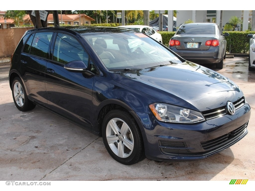 2017 Golf 4 Door 1.8T Wolfsburg - Night Blue Metallic / Titan Black photo #2