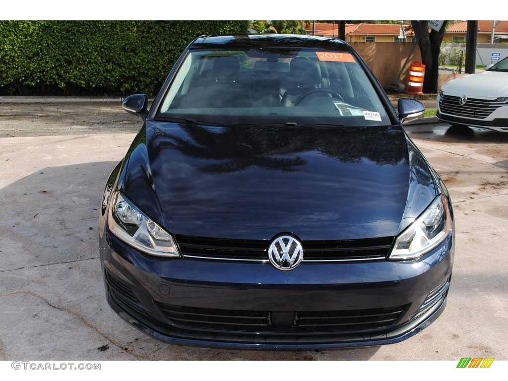 2017 Golf 4 Door 1.8T Wolfsburg - Night Blue Metallic / Titan Black photo #3