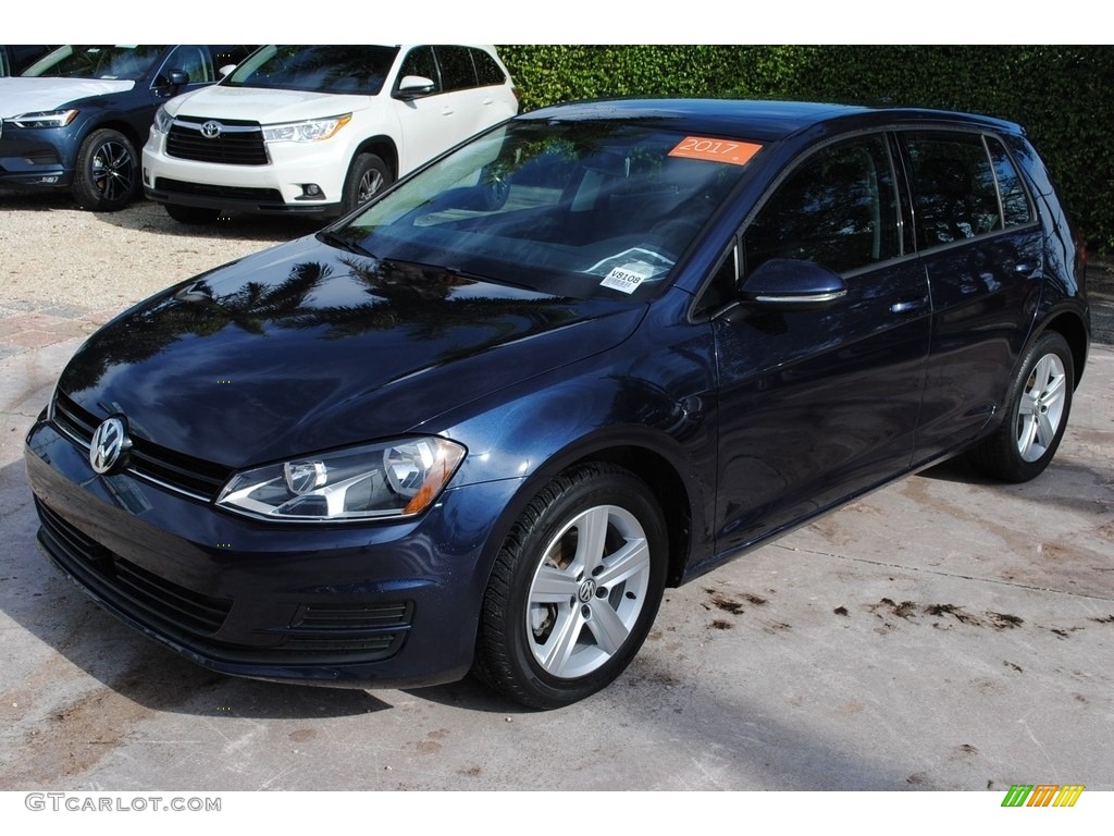 2017 Golf 4 Door 1.8T Wolfsburg - Night Blue Metallic / Titan Black photo #4