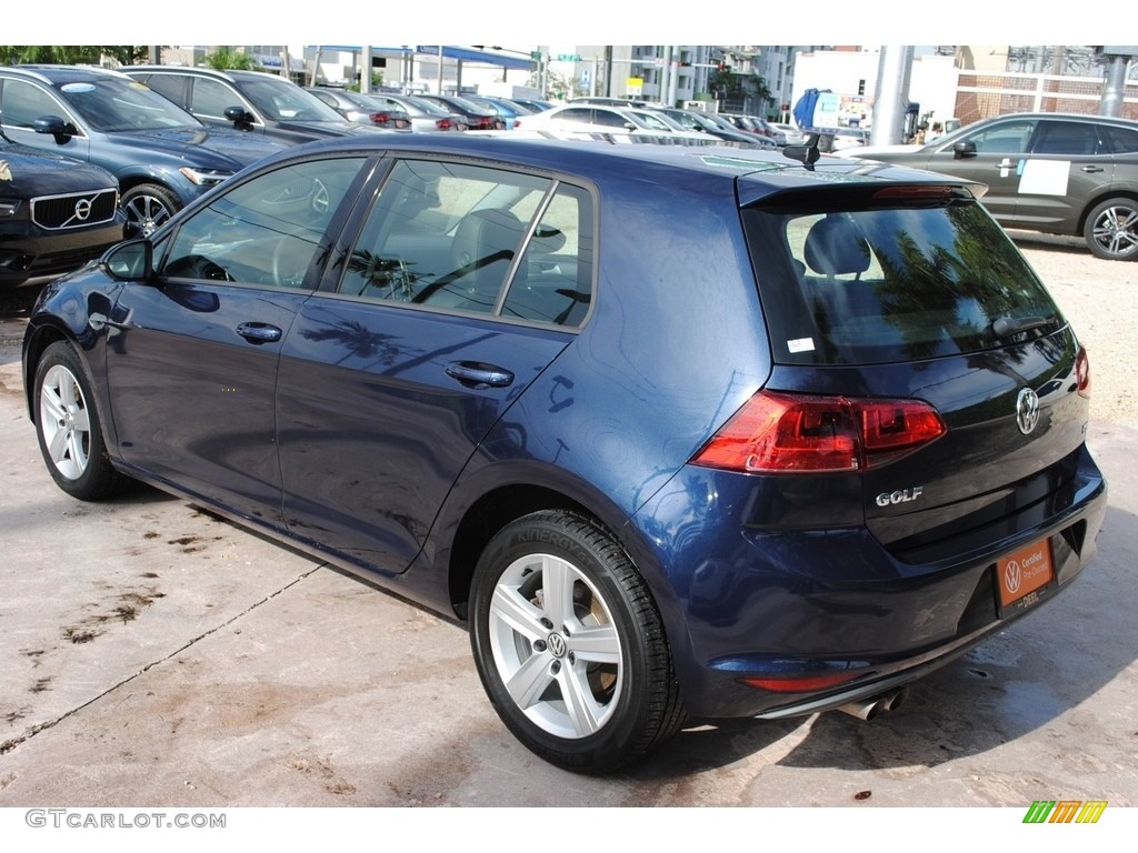 2017 Golf 4 Door 1.8T Wolfsburg - Night Blue Metallic / Titan Black photo #6