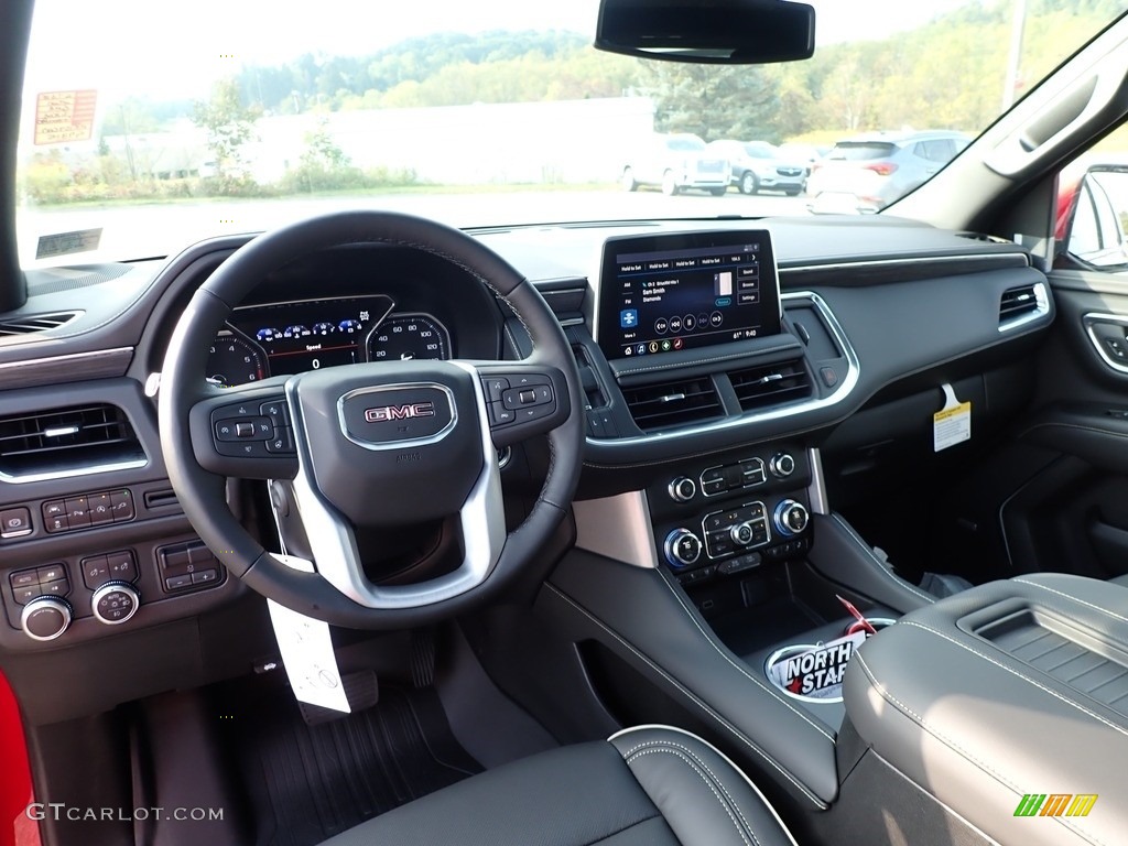 Jet Black Interior 2021 GMC Yukon SLT 4WD Photo #139666138