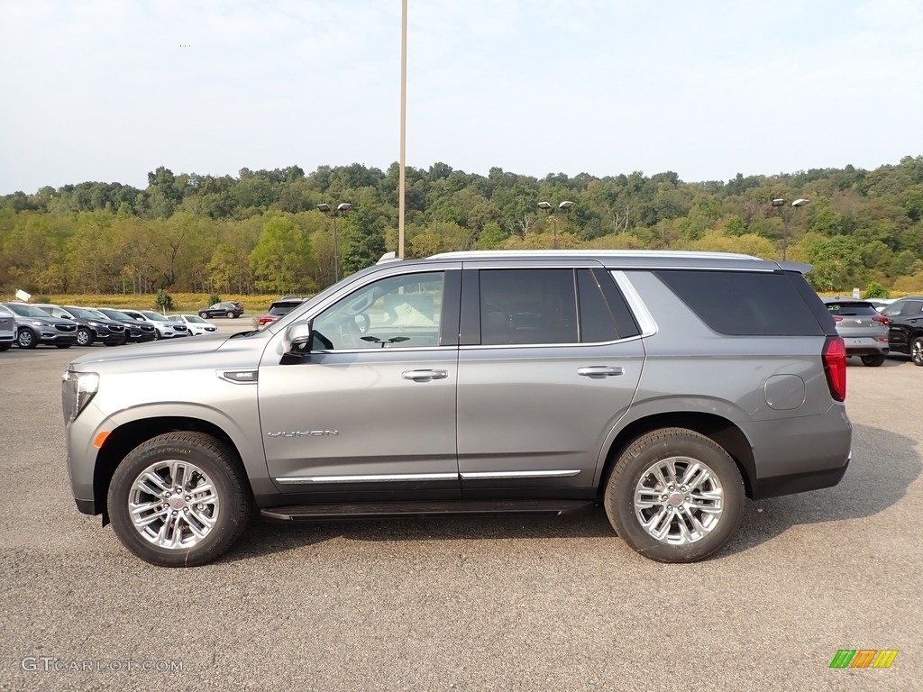 Satin Steel Metallic 2021 GMC Yukon SLT 4WD Exterior Photo #139666309
