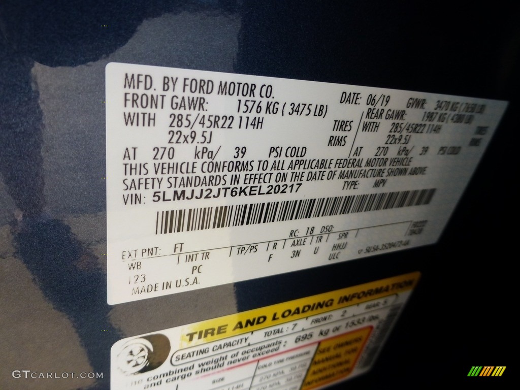 2019 Lincoln Navigator Select 4x4 Color Code Photos