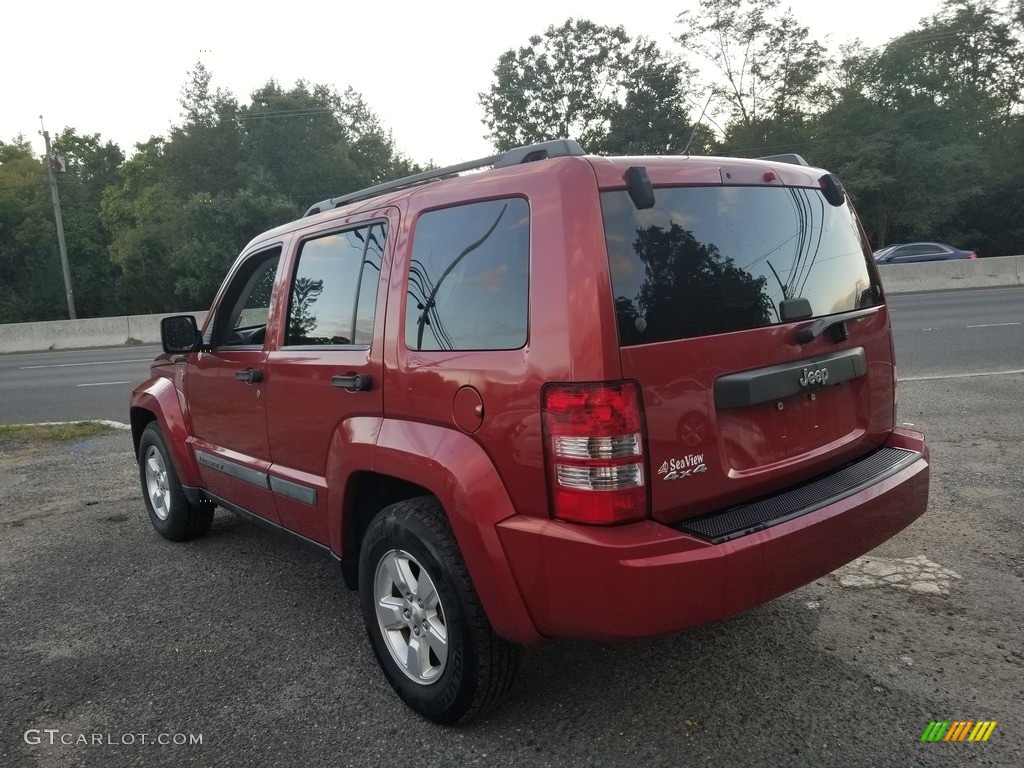 2010 Liberty Sport 4x4 - Inferno Red Crystal Pearl / Dark Slate Gray photo #5