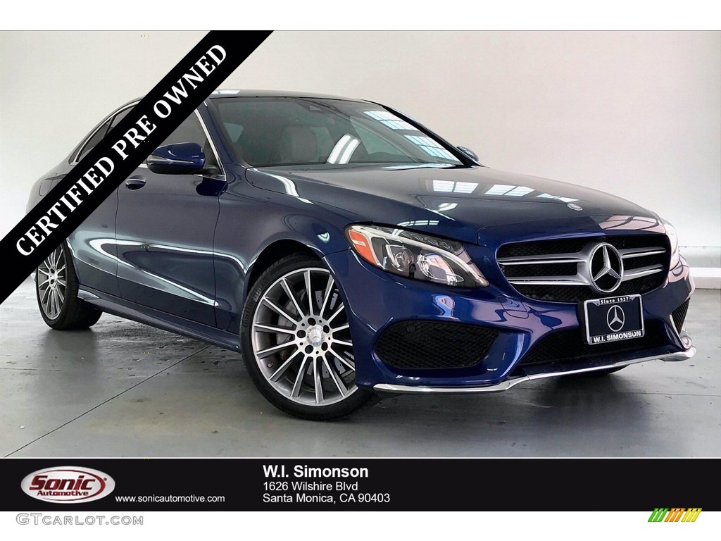 2017 C 300 Sedan - Brilliant Blue Metallic / Crystal Grey/Black photo #1