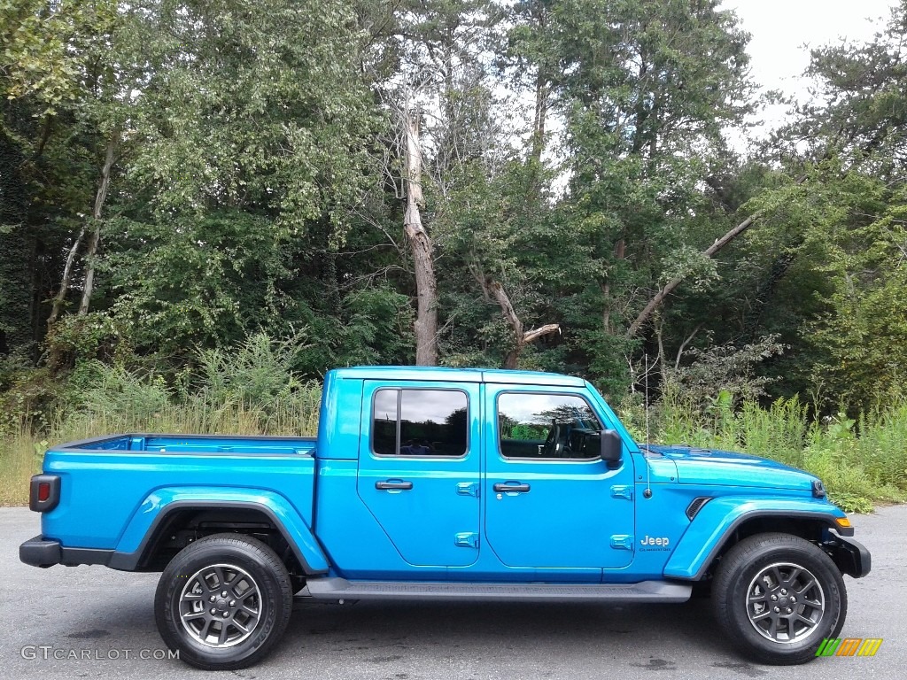 Hydro Blue Pearl 2021 Jeep Gladiator Overland 4x4 Exterior Photo #139668522