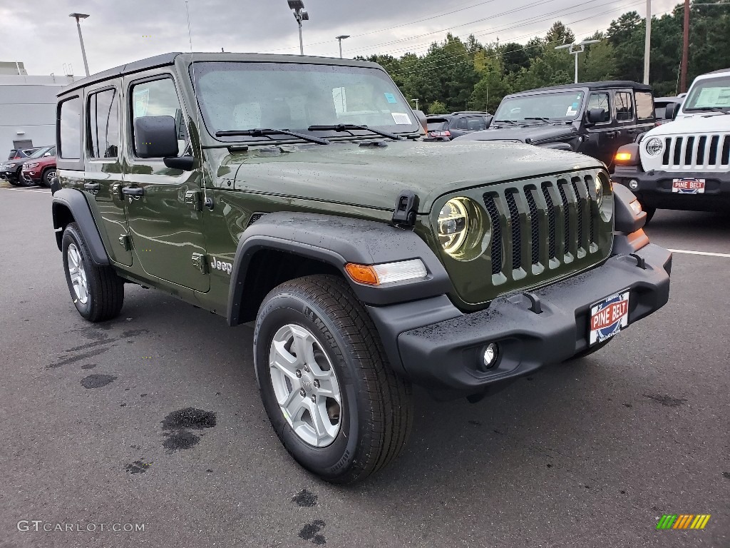 2021 Wrangler Unlimited Sport 4x4 - Sarge Green / Black photo #1