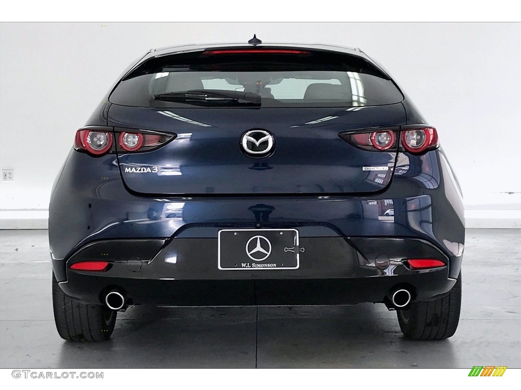 2019 MAZDA3 Hatchback Preferred - Deep Crystal Blue Mica / White photo #3