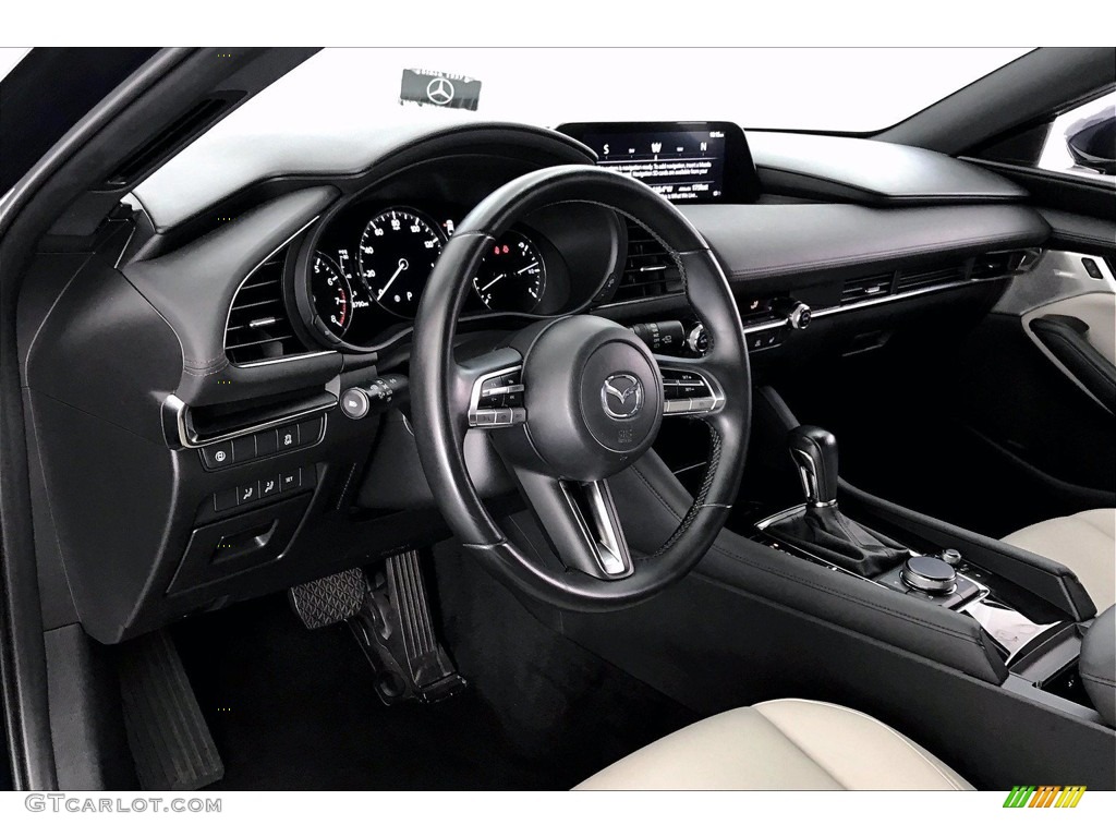 2019 MAZDA3 Hatchback Preferred - Deep Crystal Blue Mica / White photo #22