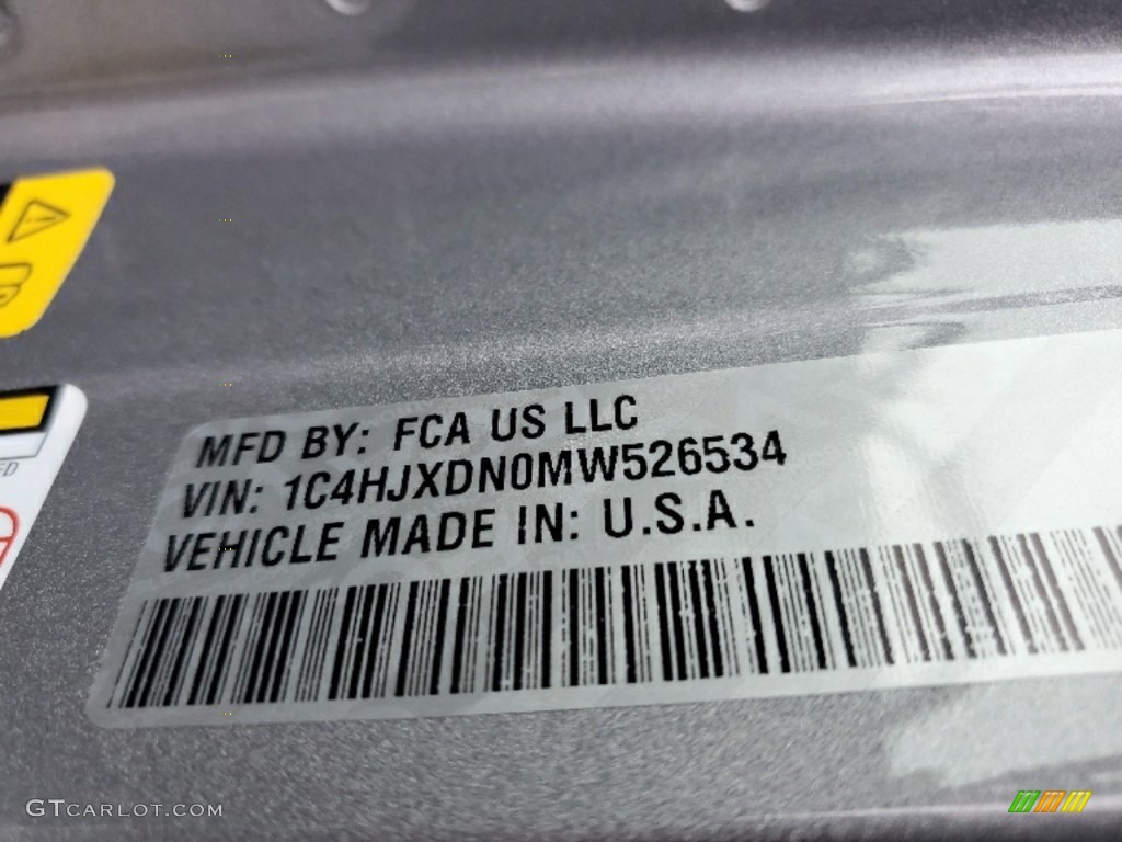 2021 Wrangler Unlimited Sport 4x4 - Billet Silver Metallic / Black photo #9