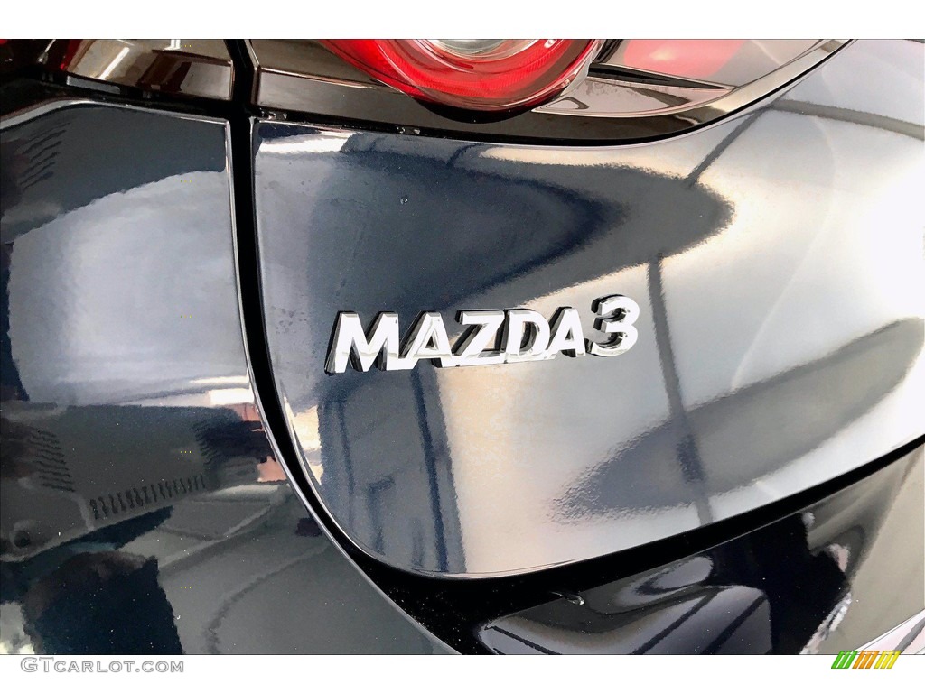 2019 MAZDA3 Hatchback Preferred - Deep Crystal Blue Mica / White photo #27
