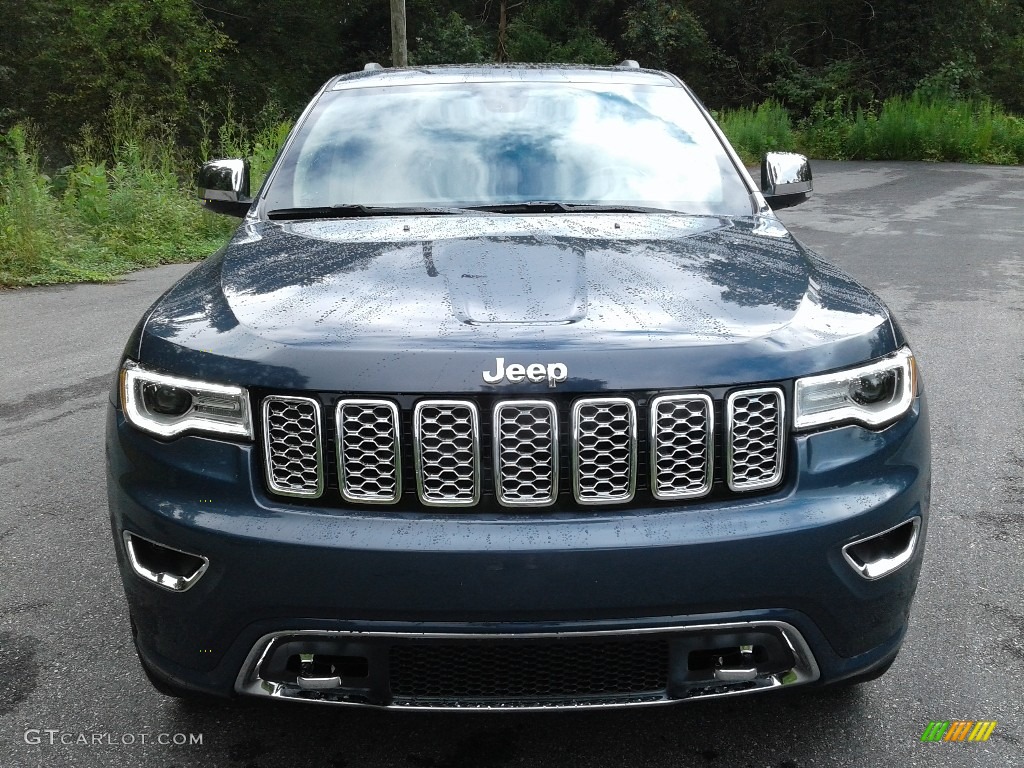 2020 Grand Cherokee Overland 4x4 - Slate Blue Pearl / Light Frost/Brown photo #3
