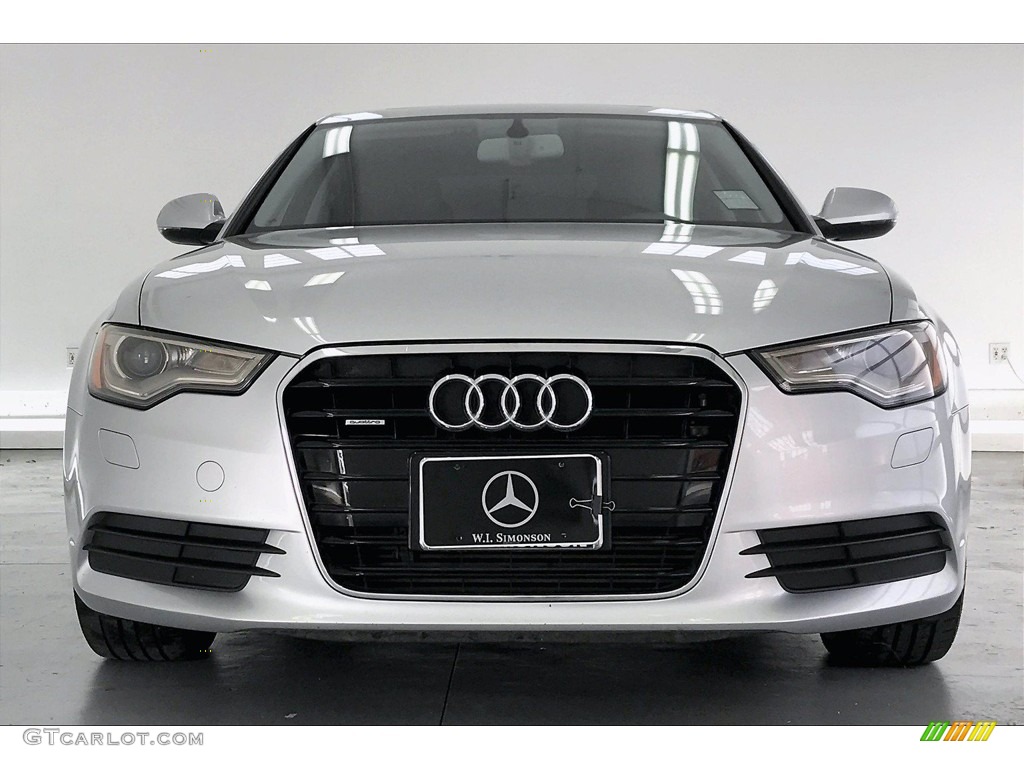 2015 A6 2.0T Premium quattro Sedan - Ice Silver Metallic / Black photo #2